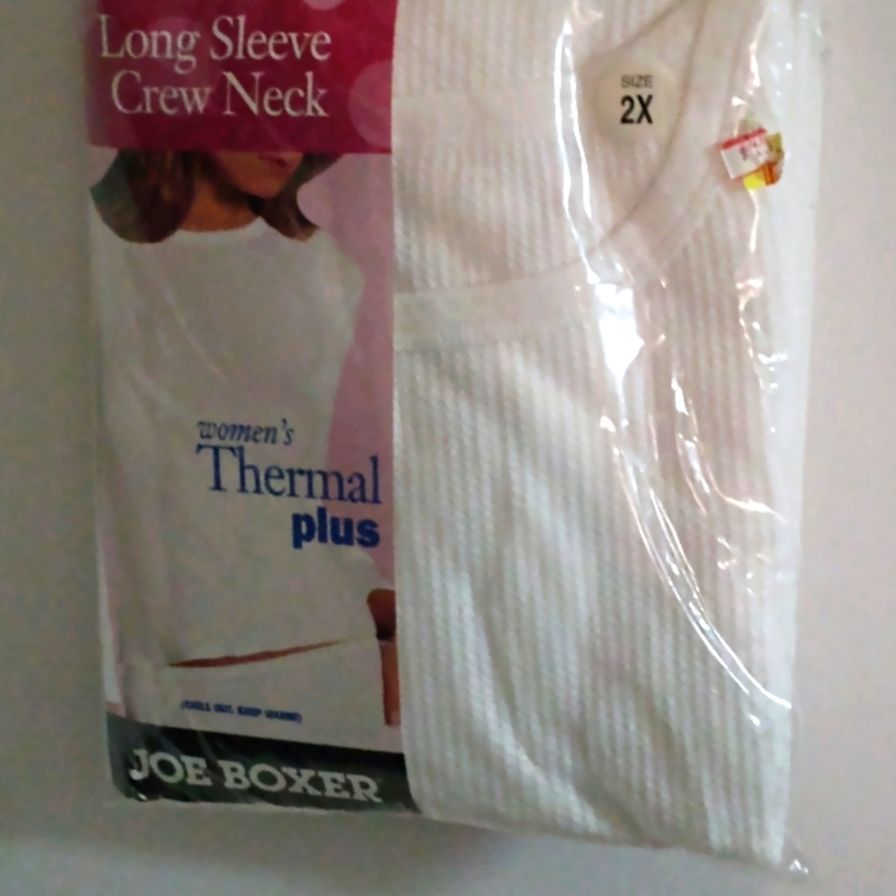 Joe Boxer Women's Long Sleeves Thermal Shirt - Size: 2X
